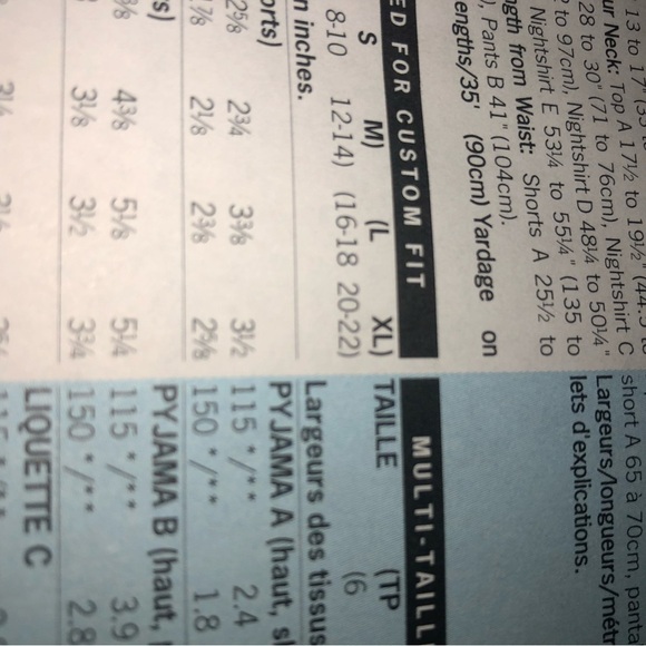 Misses Pajamas Top, Shorts, Pants, Nightshirt Butterick Sewing Pattern 4686. - Picture 5 of 7